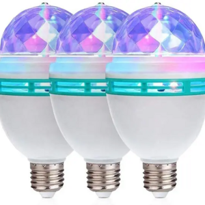 LED e27 b22 e14  Colorful Rotating Magic Ball Lamp stage light bulb rgb color