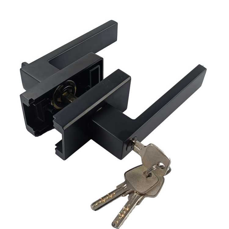 Heavy Duty Security Black Gold Silver Door Handle Lock Set Swing Door Lock