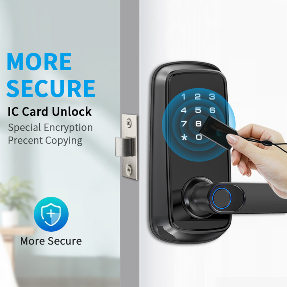 Keyless App Digital Door Lock  APP  Password Lock Pin Code Electronic Smart Door Lock Deadlatches For Door