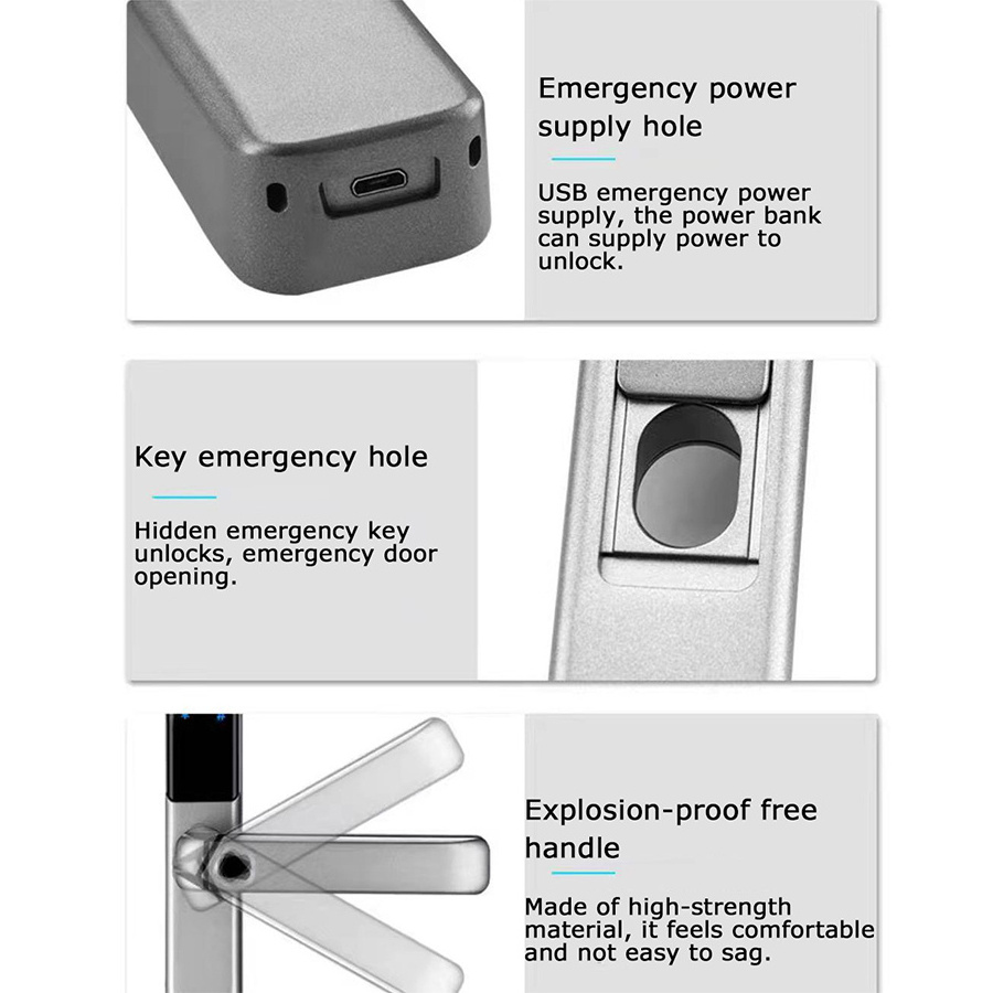 Digital Lock For Home Sliding Door Lock Fingerprint Keyless Unlocking Tuya Smart Door Locks