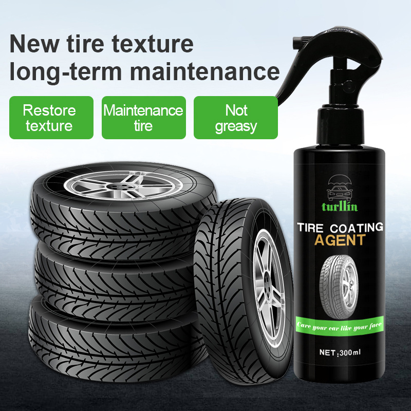 Wholesale car tire coating tyre shine 300ml Crystal Shine Car Ceramic Coating Rubber tyre polish liquid shine foam cleaner