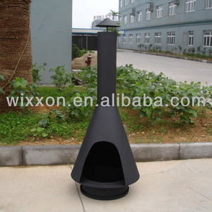 outdoor fire pit with chimney