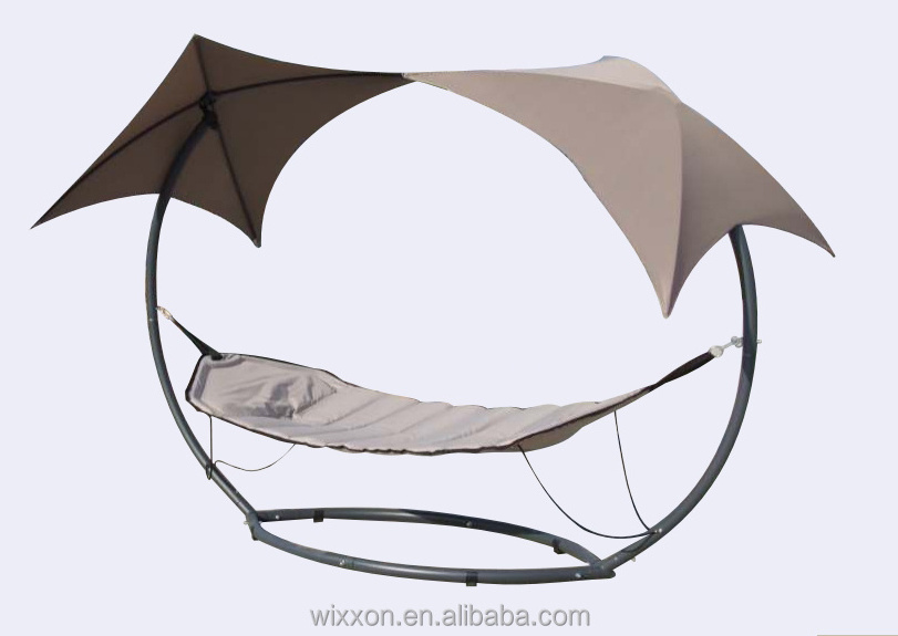 Metal Stand Hammock With Sun Shade