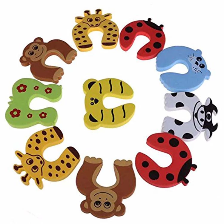 hot sale baby child safety eco-friendly cute animal shape EVA door stoppers