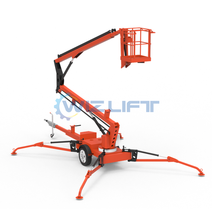 Hot sale one man self propelled boom lift truck mounted hydraulic lifting platform