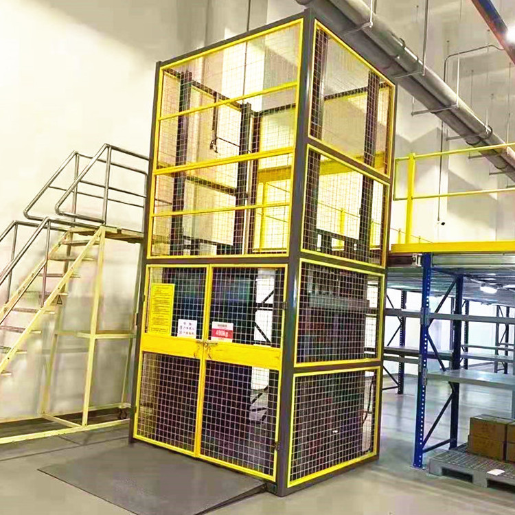 Hot sale warehouse mezzanine goods cargo pallet forklift heavy duty elevators