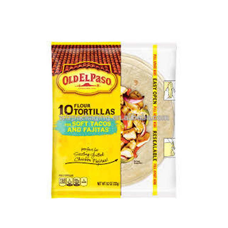 different kind of plastic bag/packaging/pouch for Tortillas wraps of suppliers