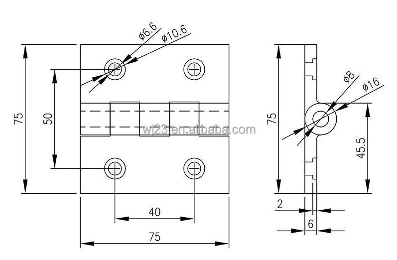 Stainless steel 316 Heavy duty Stainless steel door hinge