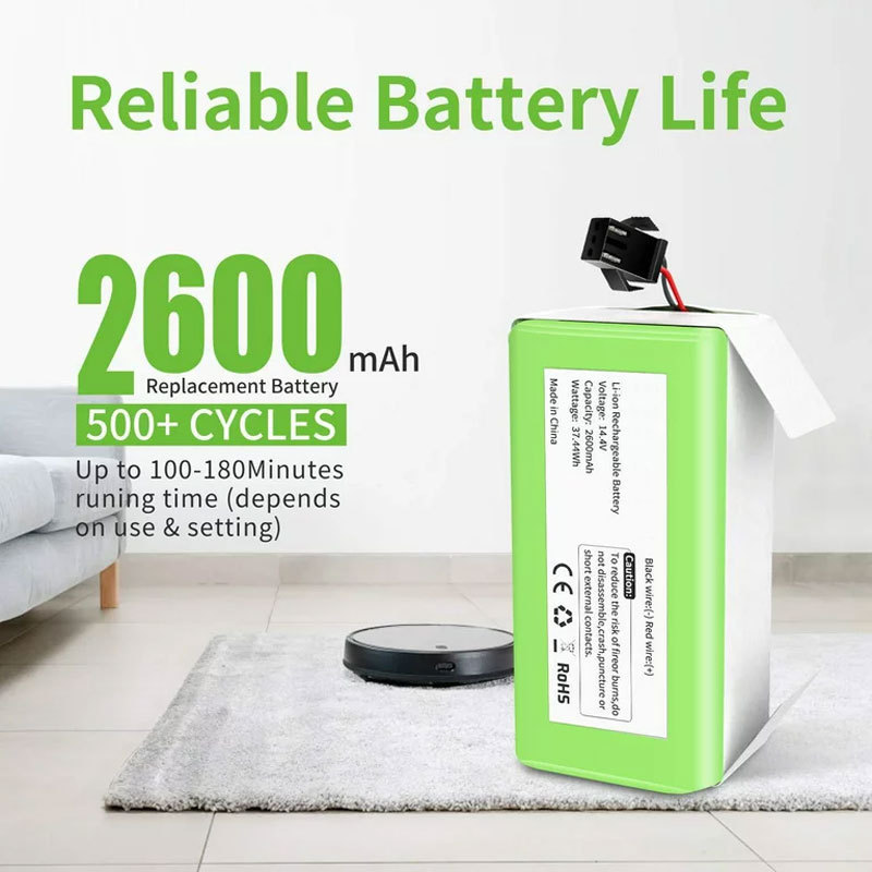 OEM ODM 14.4v 2600mAh Replacement Battery for Deebot N79s, Li-ion Rechargeable Battery Compatible with Ecovacs Deebot N79S DN622