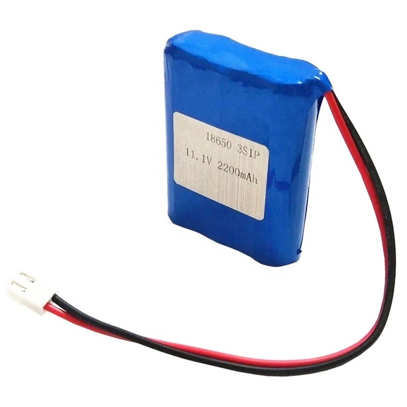 Factory Customized 11.1V 2200mAh Li Ion Battery Pack 3S1P 18650 Rechargeable Lithium Ion Battery