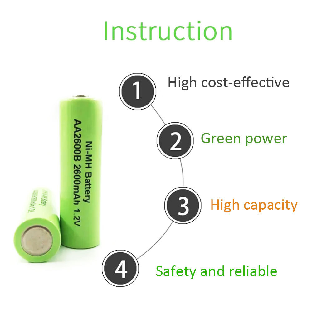 IPower 1200mah 800mah 2000 mah 1000mah 1.2v nimh aa rechargeable battery nickel metal hydride batteries (ni-mh)3a aa batteries