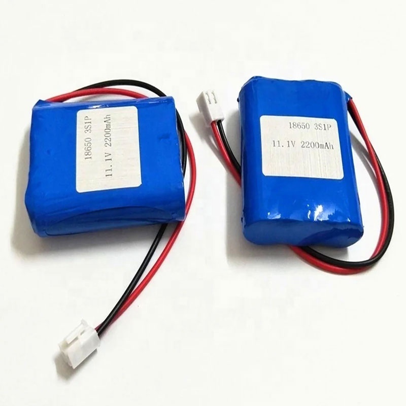 Factory Customized 11.1V 2200mAh Li Ion Battery Pack 3S1P 18650 Rechargeable Lithium Ion Battery