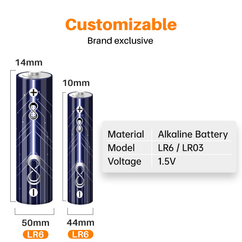 Pakai Pilas Alcalinas Anti-bocor r03 um-4 lr16 lr14 c size um2 um3 1.5v r6 aaaa aa no 5 no.7 alkaline battery