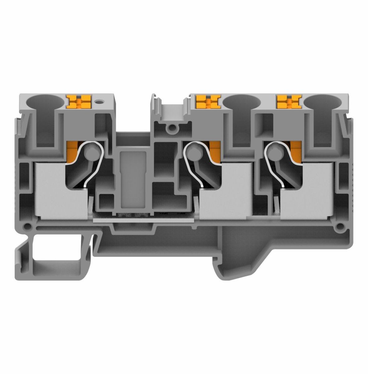 10mm one in two out ground Din rail GUV Push-in Terminal Block  GUV10-103-PE