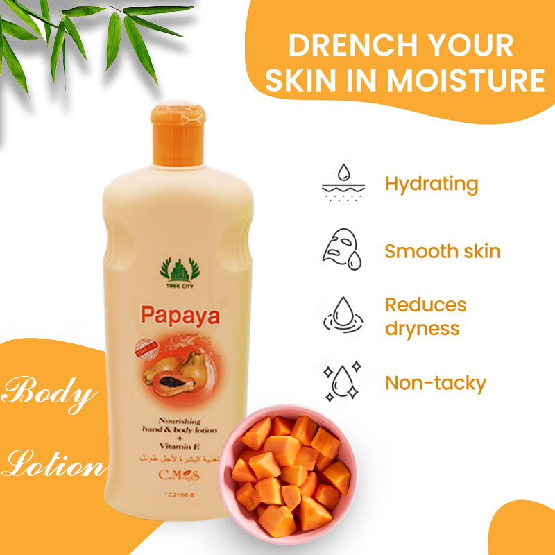 Factory Wholesale Private Label PAPAYA Brightening Body Lotion Cream Skin Whitening Body Lotion For Women