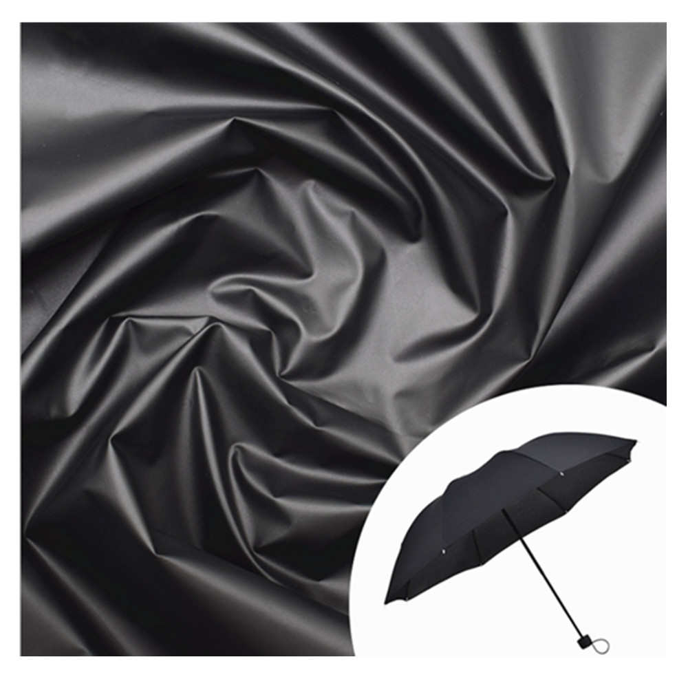 Danlu Textile umbrella fabric polyester pongee waterproof fabric with black coated anti-UV pongee fabric for umbrella