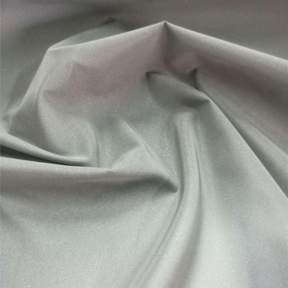 Rainbow reflective color changing silver color fabric for fashion clothing jacket