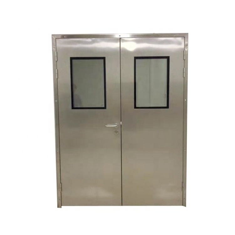 ISO Stainless Steel Swing Clean Room Door Hospital Door Steel Sliding Double Doors