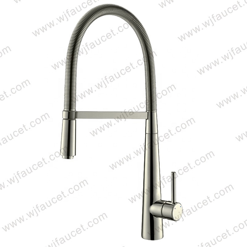 Grifo De Cocina Dorado Steel Sanitary Ware Single Handle Spring Kitchen Mixer Faucet Pull Out Kitchen Sink Faucet