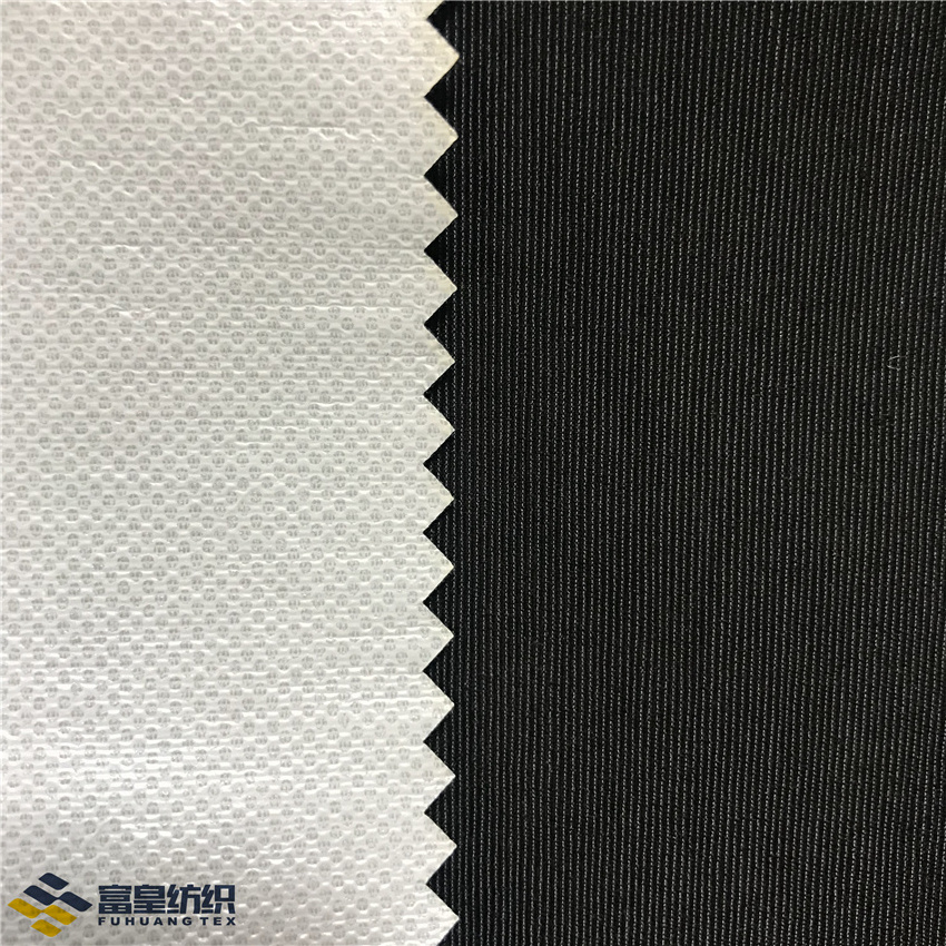 Breathable waterproof softshell taslan fabric laminated with white tpu film