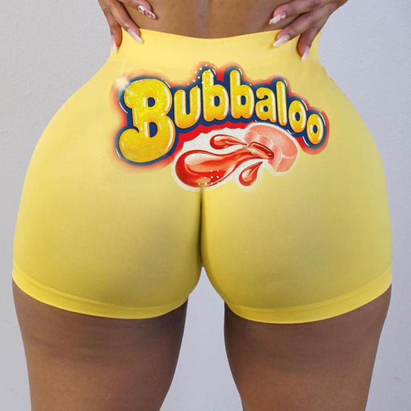 2024 fashion Printed Sweet Candy Workout Women Snack Bikerladies demon shorts pants Plus Size Booty Hot Pants Women Shorts