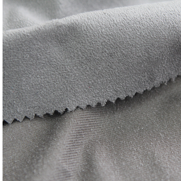 China direct textiles 100% polyester adhesive backed suede fabric,synthetic leather suede fabric