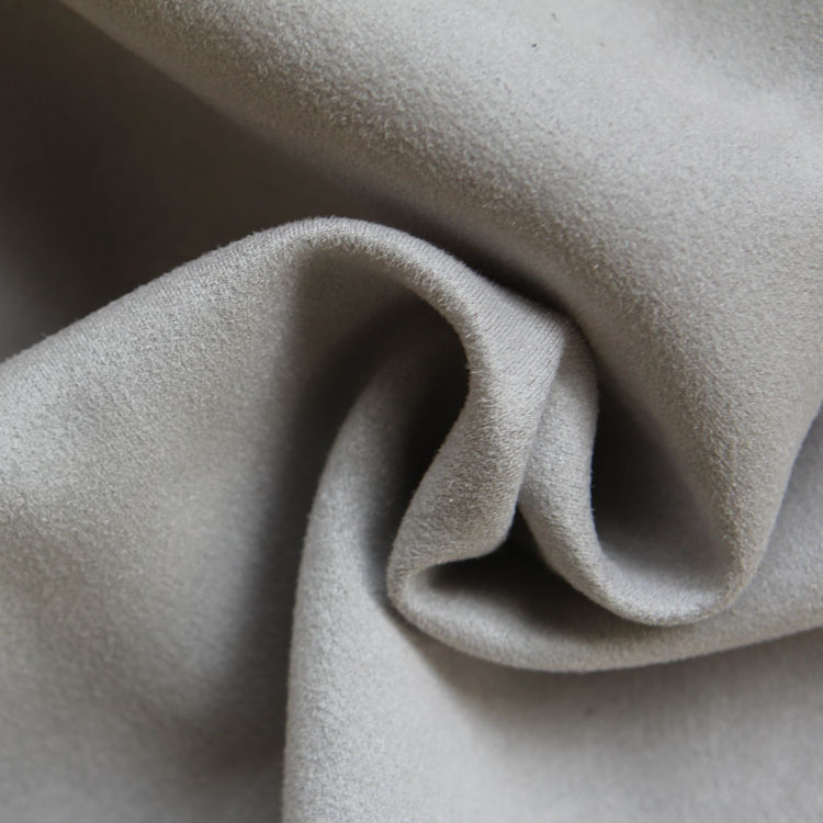 China direct textiles 100% polyester suede fabric,adhesive backed fabric velvet,synthetic leather suede bonded faux fur fabrics