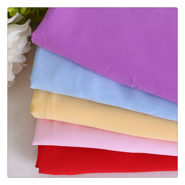 100 polyester colorful stretch chiffon fabric for dress