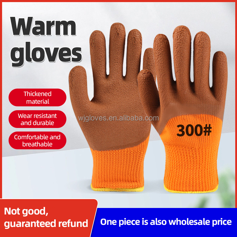 Hot Sale Hand Warming Heat Resistant Protection Pvc Work Gloves Winter Industry Single-Size Safety