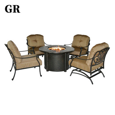 Luxury Outdoor Garden Cast Aluminum Patio Furniture Gas Table Fire Pit