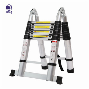 3.8 Meter Double Side High Quality Foldable Safety Dual-purpose Aluminum Telescopic Ladder with Hinge