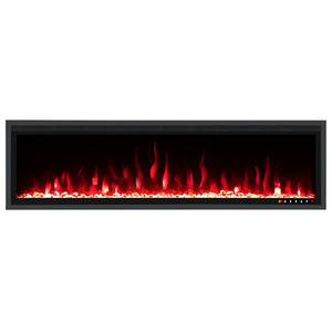 42"/50"/60"/65"/72"Built-in decorative wall recessed  wall mounted glass panel insert electric fire place fireplace