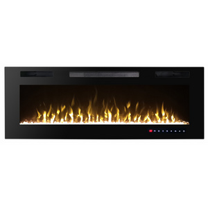 60" artificial flame electric fireplace wall mounted recessed manufacturer sale