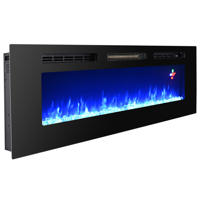 40 inch Electric Fireplace Indoor built in Led Light Wall recessed Power  Decorative Flame Adjustable Timer Sales Hotel