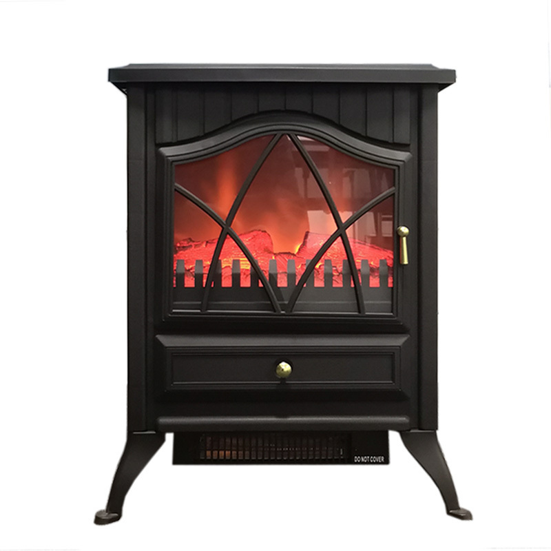 Freestanding home Decorative flame Portable tabletop steel electric fireplace heater