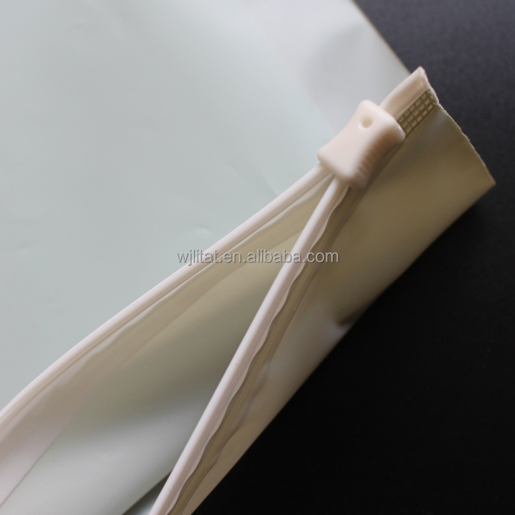 custom printing biodegradable compostable  PLA corn starch CPE EVA  frosted zipper  plastic bag for cloth packaging