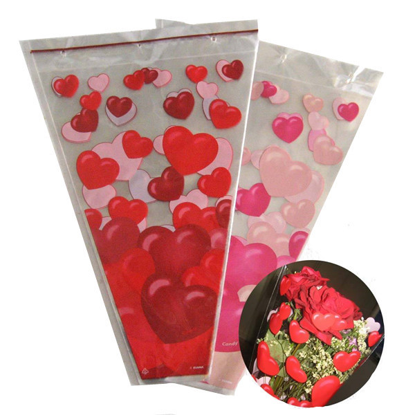 Perforated Eco PP Customised Printed Cellophane Transparent Wrapping Packaging Plastic Clear Bouquet Bag Flower Sleeve