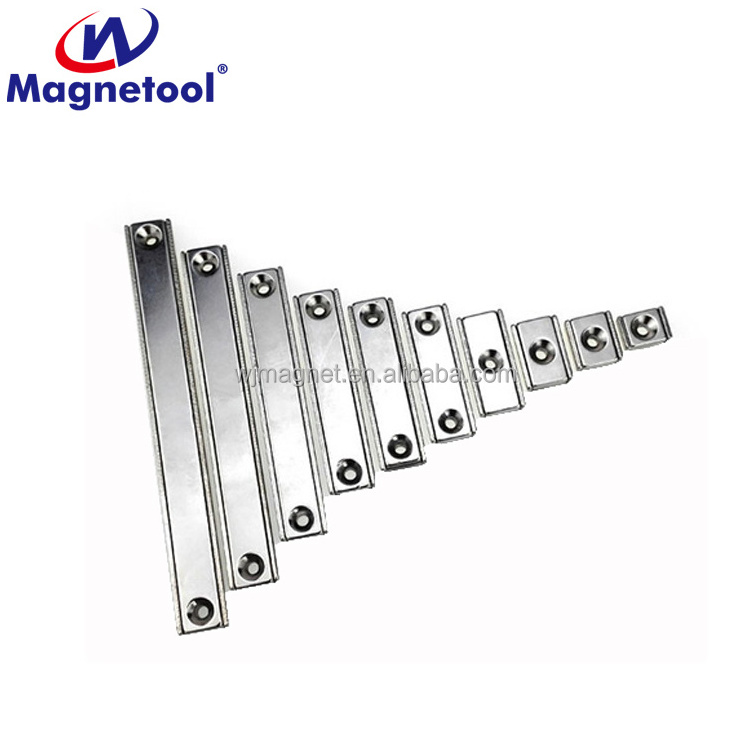 square rectangular neodymium channel magnet with countersunk hole