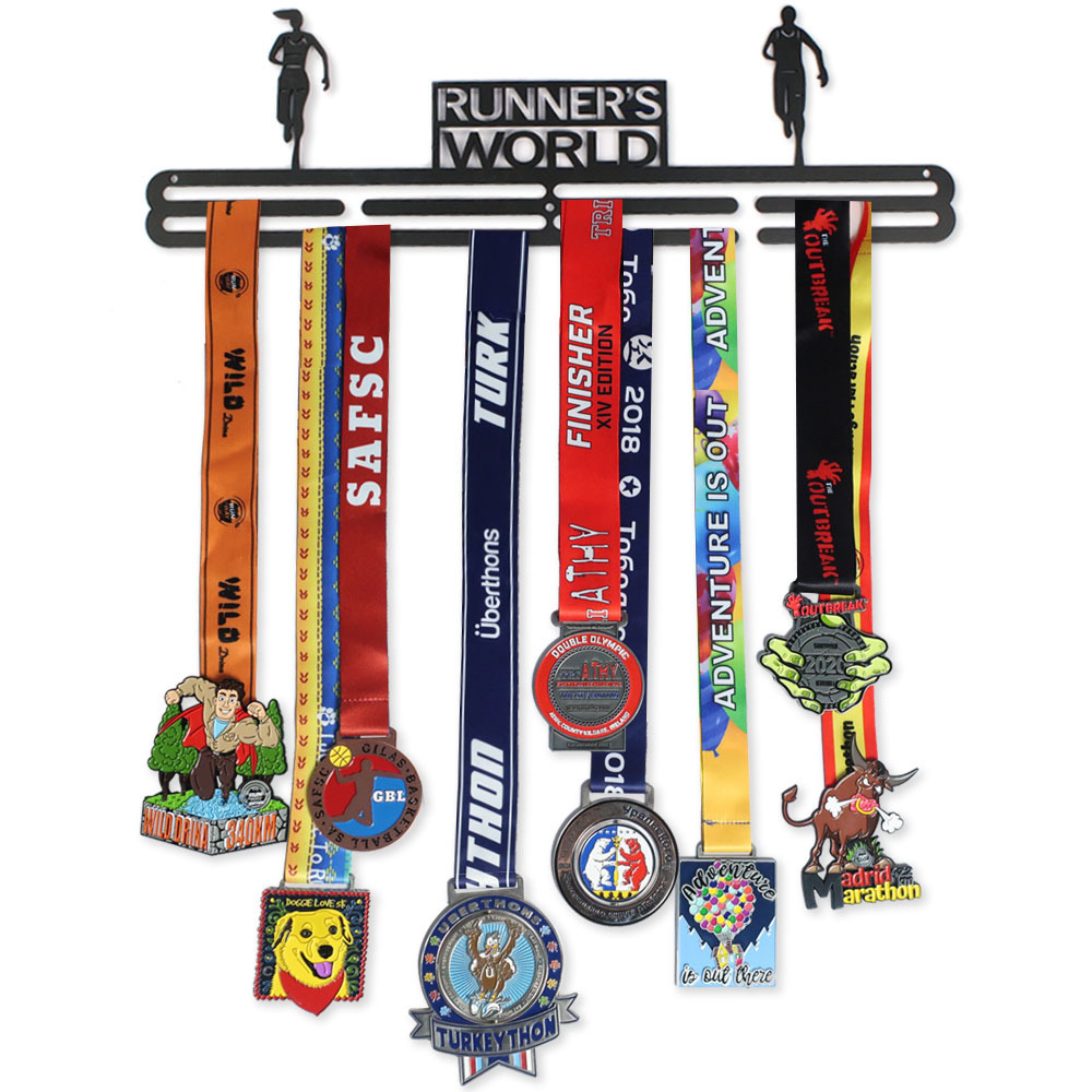 Manufacturers custom metal sports medal holder wall mount hanger display frame rack