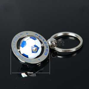 Customized Professional Good price of metal 3D soccer football keychain