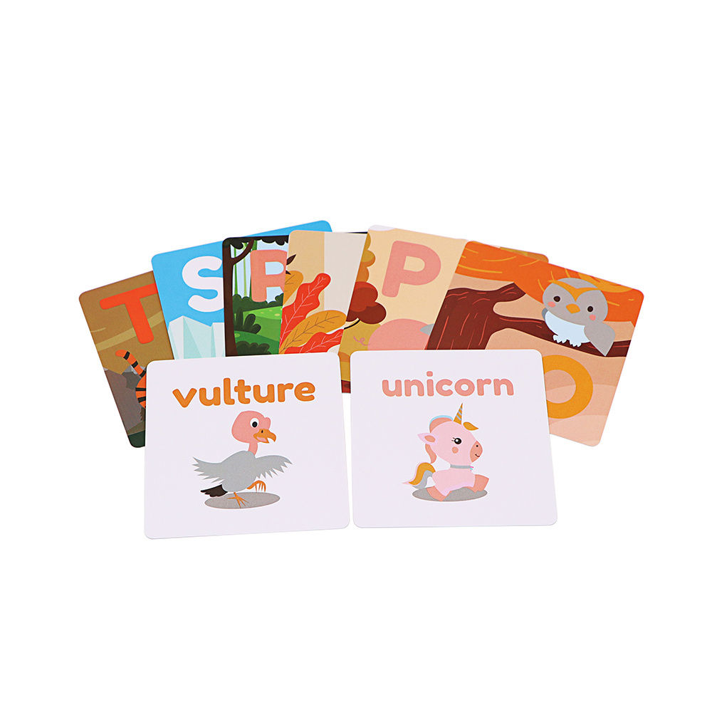 Custom Printing Cognitive Cards Extra Large Bilingual English Spanish French Anatomy Flash Cards Educational Kids Flash Card Box