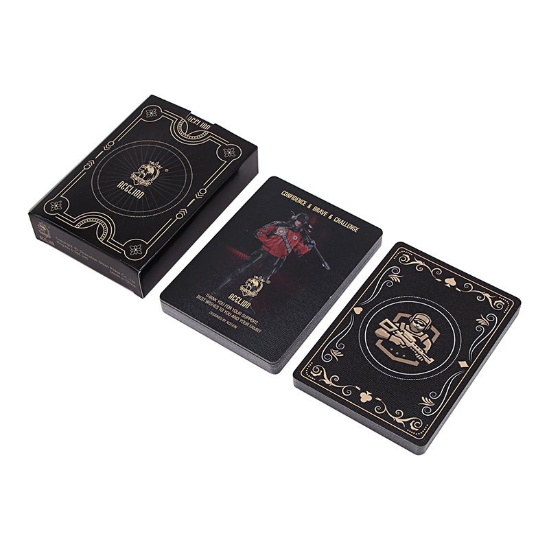 High Quality Black Tin Box Waterproof Paper Playing Cards Custom Printing Whot Playing Card Poker Cards