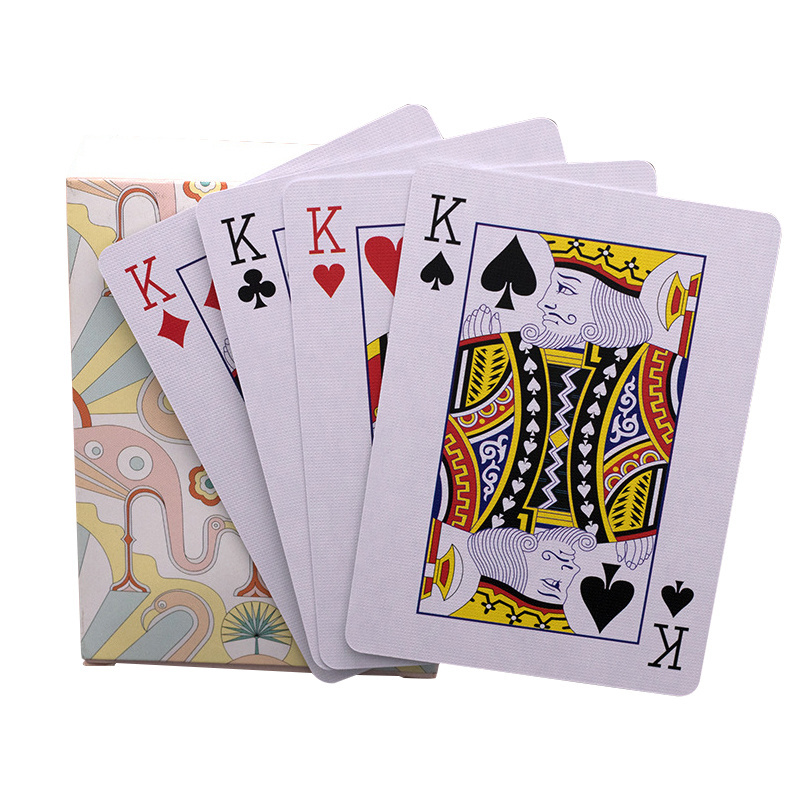 Printer Durable Matte Cheap Golden Buy Custom Logo Print Poker PVC Waterproof Black Plastic Front And Back Playing Cards