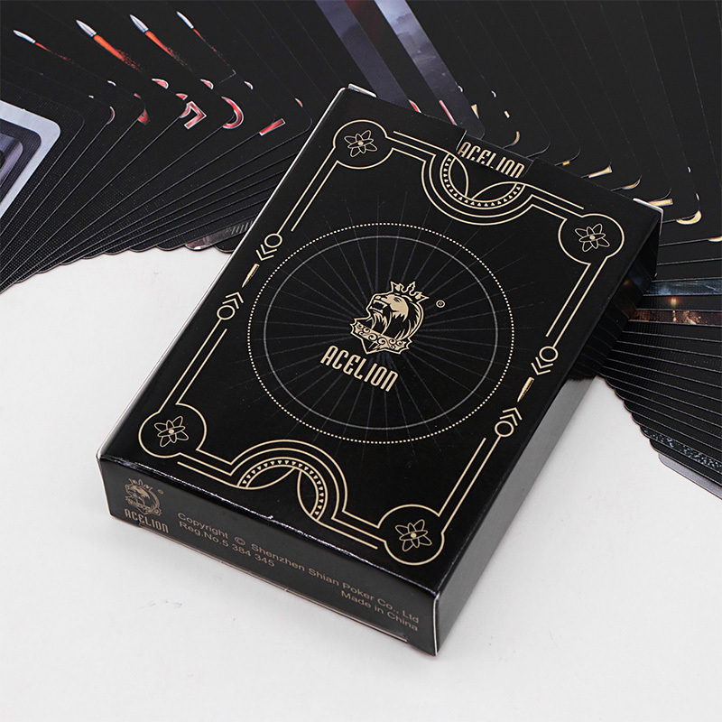 High Quality Black Tin Box Waterproof Paper Playing Cards Custom Printing Whot Playing Card Poker Cards