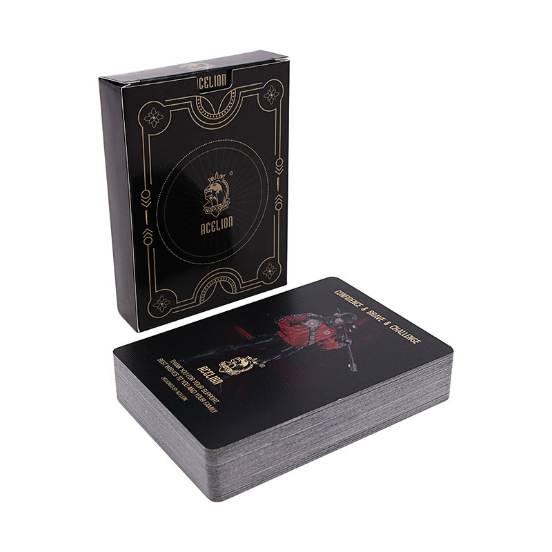 High Quality Black Tin Box Waterproof Paper Playing Cards Custom Printing Whot Playing Card Poker Cards