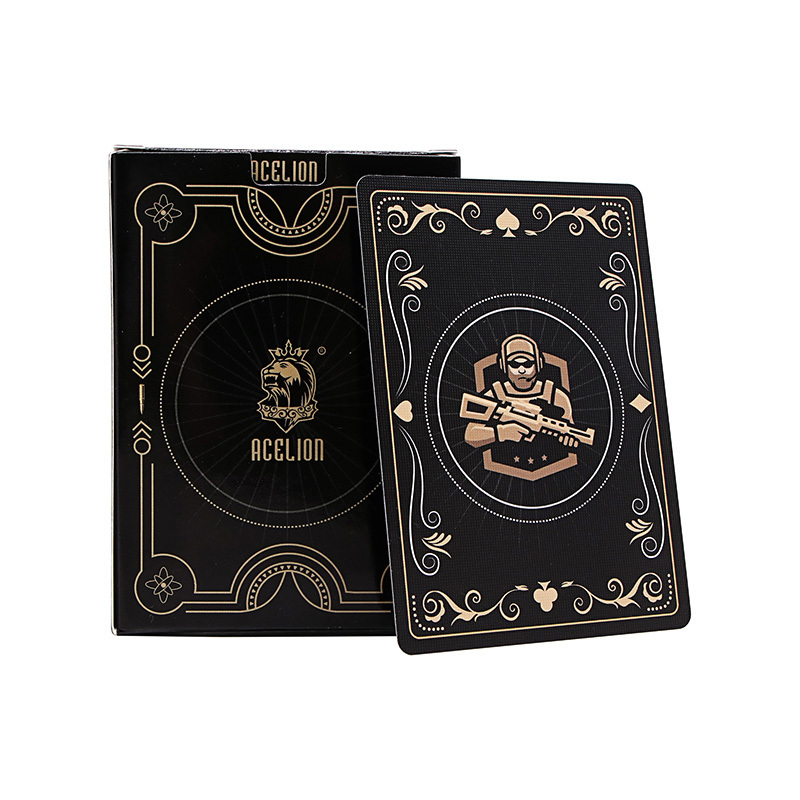 High Quality Black Tin Box Waterproof Paper Playing Cards Custom Printing Whot Playing Card Poker Cards