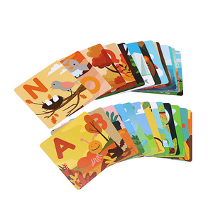 Custom Printing Cognitive Cards Extra Large Bilingual English Spanish French Anatomy Flash Cards Educational Kids Flash Card Box