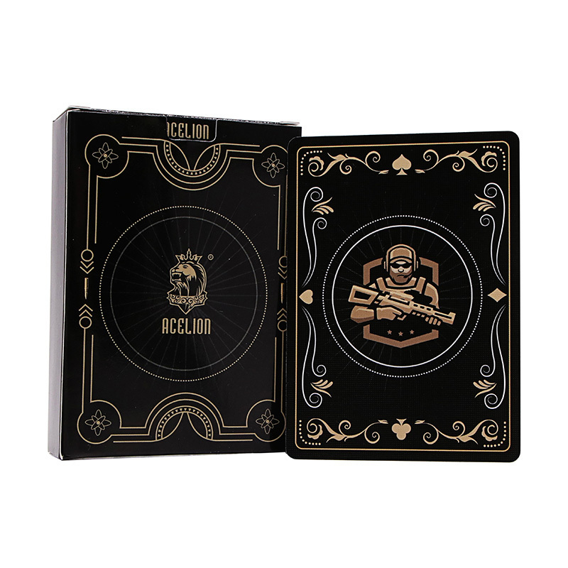 High Quality Black Tin Box Waterproof Paper Playing Cards Custom Printing Whot Playing Card Poker Cards