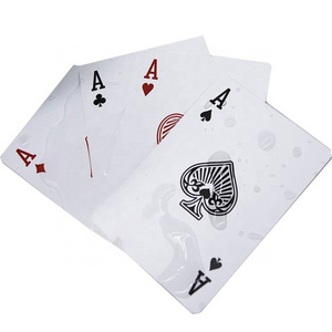 Custom Box Front And Back Printing Logo Waterproof  PVC Poker Playing Cards Plastic Made Saudi Arabia Sublimation Playing Cards