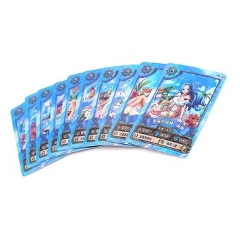 Custom Anime Trading Card Game Cute Paper Sheets Foil Packaging Trading Card With Metal Deck Box